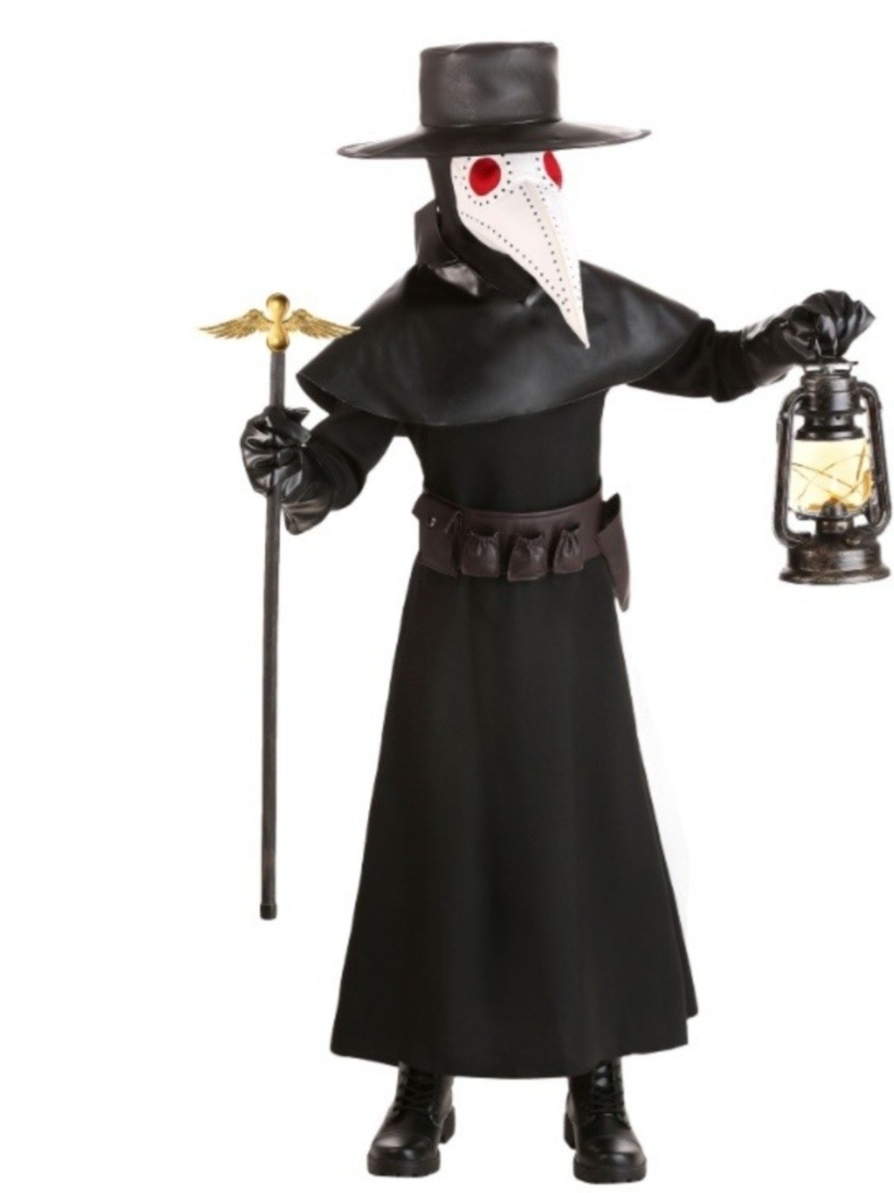 Classic Plague Doctor Kids Costume with Beaked Mask
